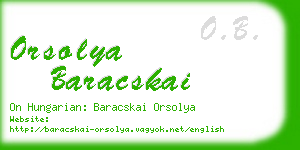 orsolya baracskai business card